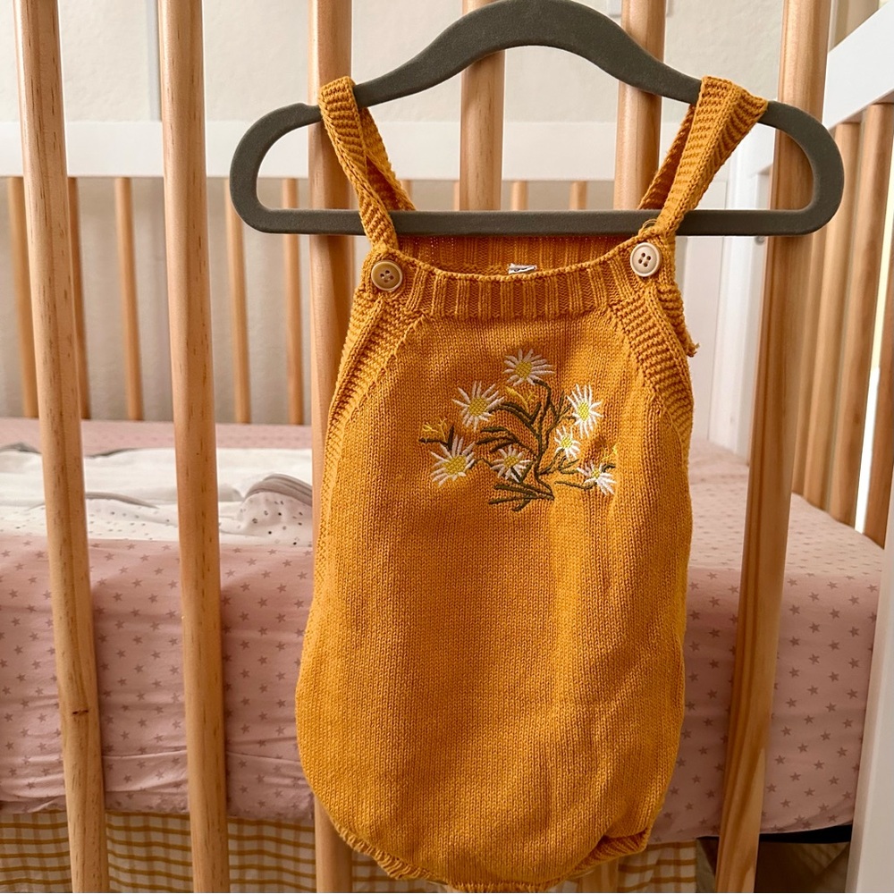 Cozy Orange‎ Knit Sweater Onesie